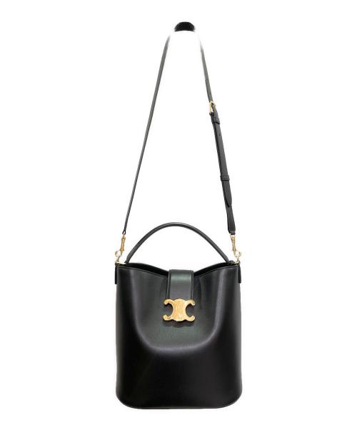 CELINE（セリーヌ）CELINE (セリーヌ) ミディアム バケット ルイーズバッグ ブラックの古着・服飾アイテム