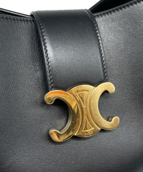 CELINE（セリーヌ）CELINE (セリーヌ) ミディアム バケット ルイーズバッグ ブラックの古着・服飾アイテム