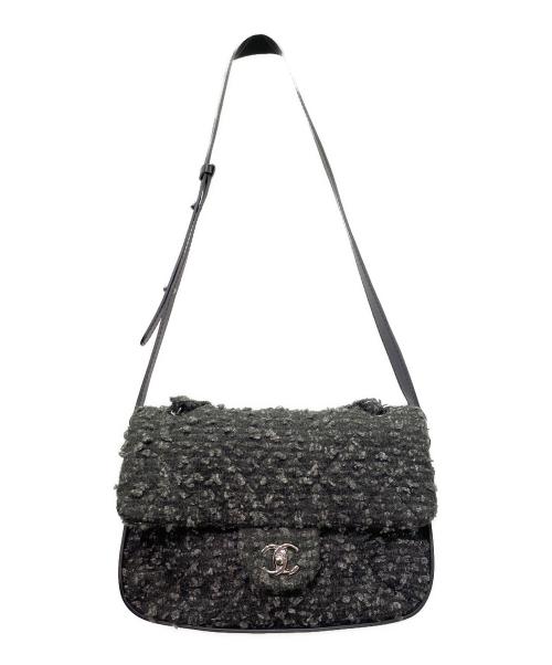 CHANEL（シャネル）CHANEL (シャネル) ココマーク ツイード ショルダーバッグ ブラック サイズ:30の古着・服飾アイテム