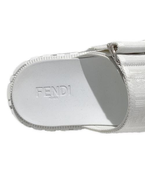 FENDI（フェンディ）FENDI (フェンディ) FFロゴサンダル/レザーサンダル ホワイト サイズ:6 1/2の古着・服飾アイテム