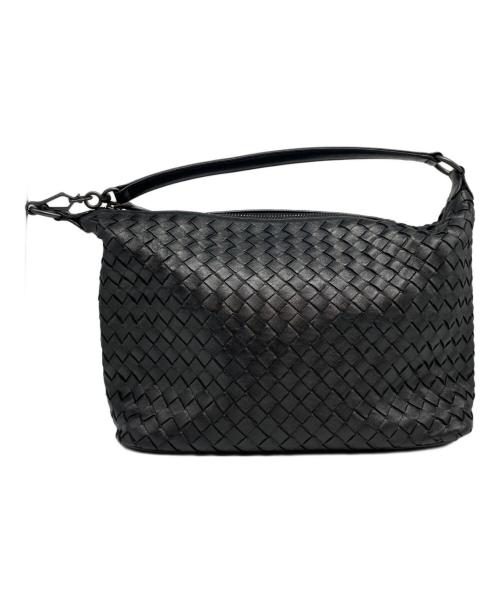BOTTEGA VENETA（ボッテガベネタ）BOTTEGA VENETA (ボッテガベネタ) イントレチャート ハンドバッグ ブラックの古着・服飾アイテム