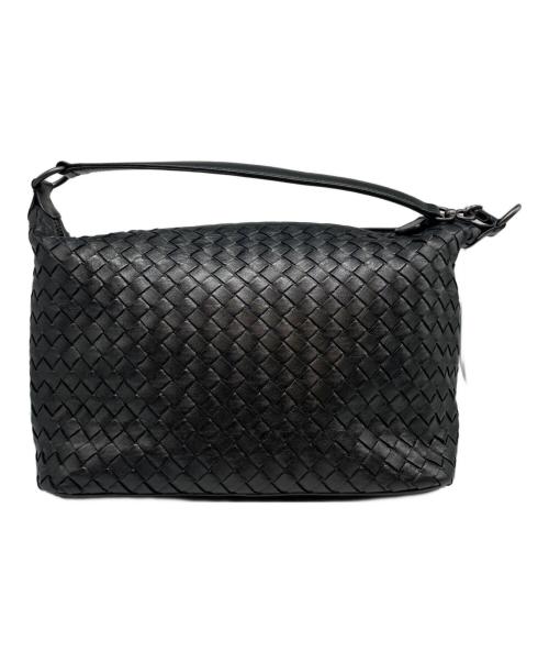 BOTTEGA VENETA（ボッテガベネタ）BOTTEGA VENETA (ボッテガベネタ) イントレチャート ハンドバッグ ブラックの古着・服飾アイテム