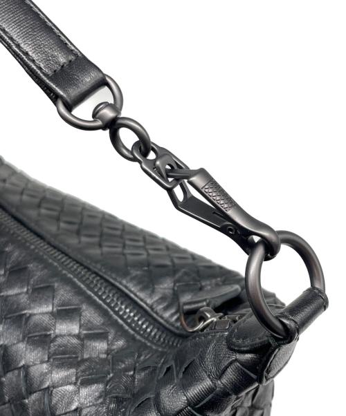 BOTTEGA VENETA（ボッテガベネタ）BOTTEGA VENETA (ボッテガベネタ) イントレチャート ハンドバッグ ブラックの古着・服飾アイテム