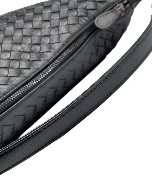 BOTTEGA VENETA（ボッテガベネタ）BOTTEGA VENETA (ボッテガベネタ) イントレチャート ハンドバッグ ブラックの古着・服飾アイテム