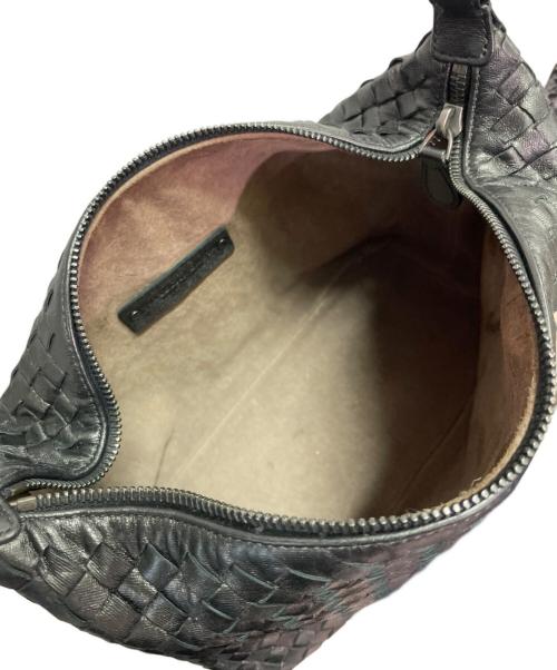 BOTTEGA VENETA（ボッテガベネタ）BOTTEGA VENETA (ボッテガベネタ) イントレチャート ハンドバッグ ブラックの古着・服飾アイテム