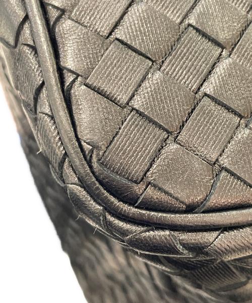 BOTTEGA VENETA（ボッテガベネタ）BOTTEGA VENETA (ボッテガベネタ) イントレチャート ハンドバッグ ブラックの古着・服飾アイテム