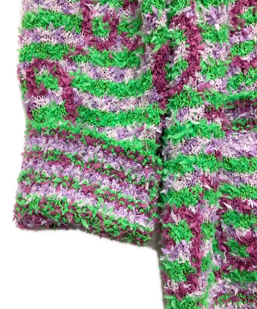 GUCCI（グッチ）GUCCI (グッチ) GG Jacquard Knit Cardigan/GGジャガードニットカーディガン パープル×グリーン サイズ:Sの古着・服飾アイテム