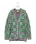 GUCCI（グッチ）の古着「GG Jacquard Knit Cardigan/GGジャガードニットカーディガン」｜パープル×グリーン