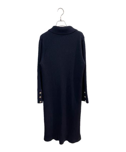 CHANEL（シャネル）CHANEL (シャネル) ツイストココボタン ロングカーディガン ネイビー サイズ:42の古着・服飾アイテム