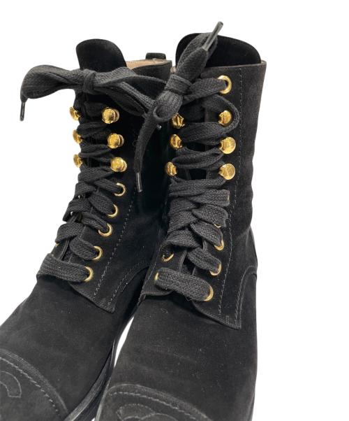 CHANEL（シャネル）CHANEL (シャネル) ココマークスウェードブーツ ブラック サイズ:36の古着・服飾アイテム