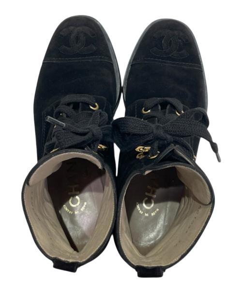 CHANEL（シャネル）CHANEL (シャネル) ココマークスウェードブーツ ブラック サイズ:36の古着・服飾アイテム