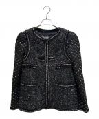 CHANELシャネル）の古着「17AW P57 Tweed jacket ツイードジャケット」｜ブラック