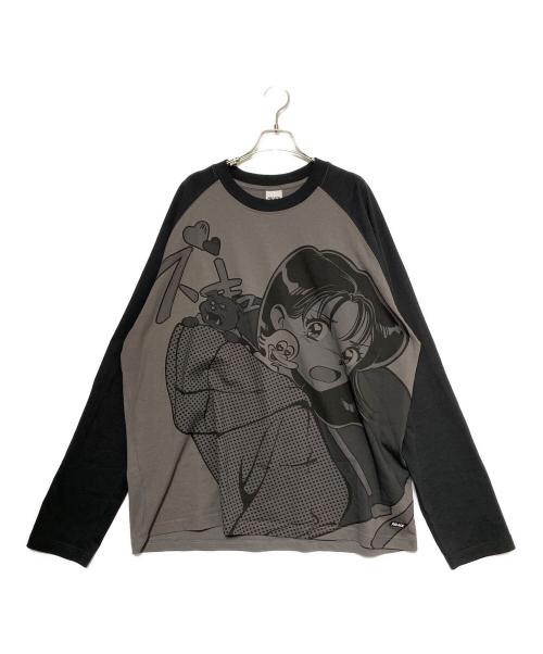 PALACE（パレス）PALACE (パレス) Rear View Raglan Longsleeve グレー サイズ:XXLの古着・服飾アイテム