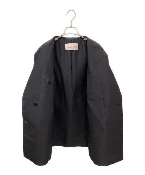 VALENTINO（ヴァレンティノ）VALENTINO (ヴァレンティノ) ブレストジャケット ブラック サイズ:36の古着・服飾アイテム