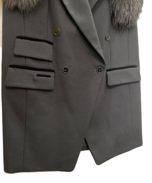 DOLCE & GABBANA（ドルチェ＆ガッバーナ）DOLCE & GABBANA (ドルチェ＆ガッバーナ) ファー付ジレベスト ブラック サイズ:40の古着・服飾アイテム