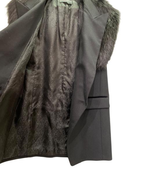 DOLCE & GABBANA（ドルチェ＆ガッバーナ）DOLCE & GABBANA (ドルチェ＆ガッバーナ) ファー付ジレベスト ブラック サイズ:40の古着・服飾アイテム