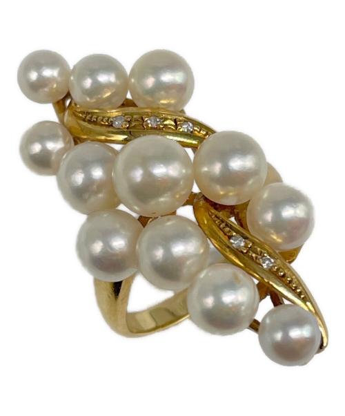 NO BRAND（ノーブランド）NO BRAND (ノーブランド) パール付 K18リング サイズ:12号の古着・服飾アイテム