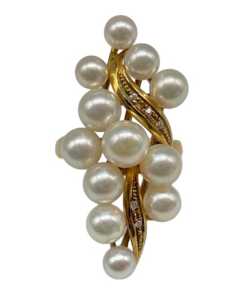 NO BRAND（ノーブランド）NO BRAND (ノーブランド) パール付 K18リング サイズ:12号の古着・服飾アイテム