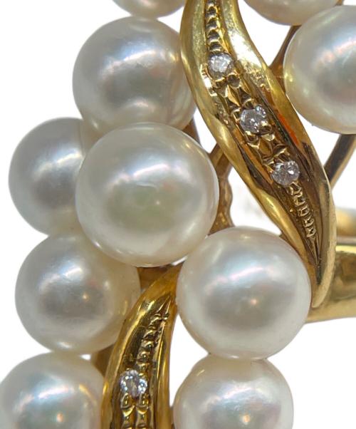 NO BRAND（ノーブランド）NO BRAND (ノーブランド) パール付 K18リング サイズ:12号の古着・服飾アイテム