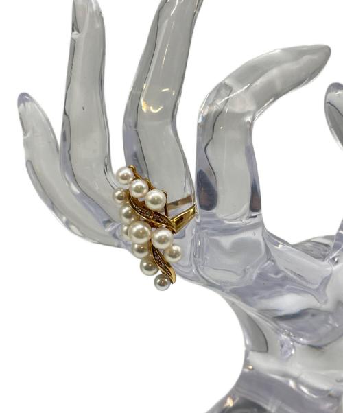 NO BRAND（ノーブランド）NO BRAND (ノーブランド) パール付 K18リング サイズ:12号の古着・服飾アイテム