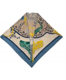 HERMES（エルメス）の古着「三角ストール/トライアングルジェアン」｜ブルー