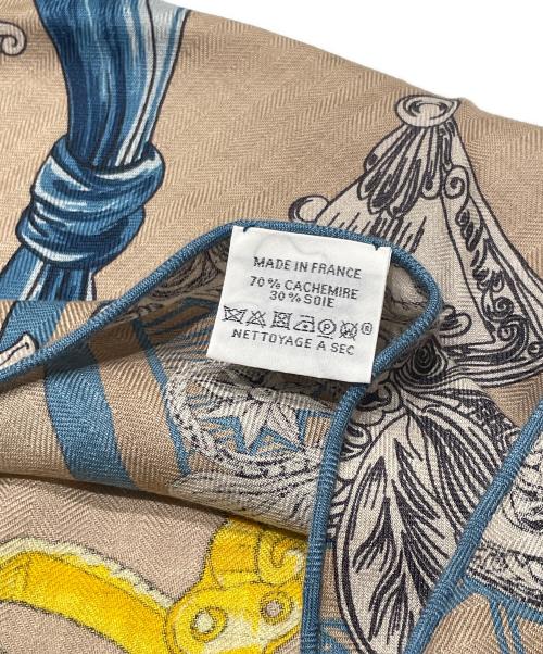 HERMES（エルメス）HERMES (エルメス) 三角ストール/トライアングルジェアン ブルーの古着・服飾アイテム