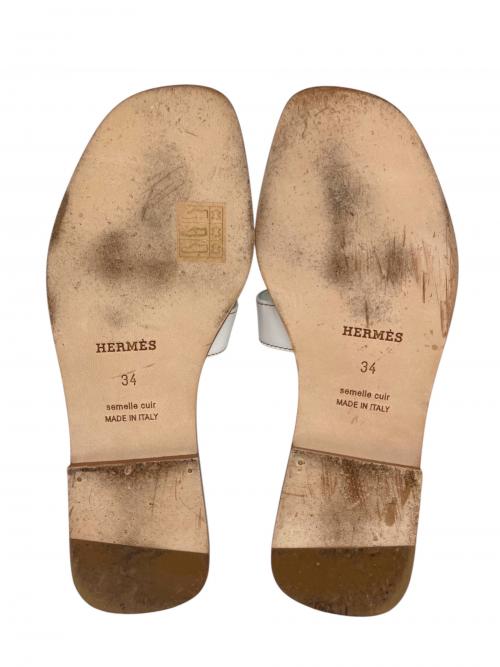 HERMES（エルメス）HERMES (エルメス) オランサンダル ホワイト サイズ:34の古着・服飾アイテム