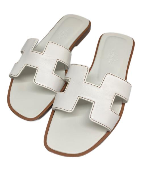 HERMES（エルメス）HERMES (エルメス) オランサンダル ホワイト サイズ:34の古着・服飾アイテム