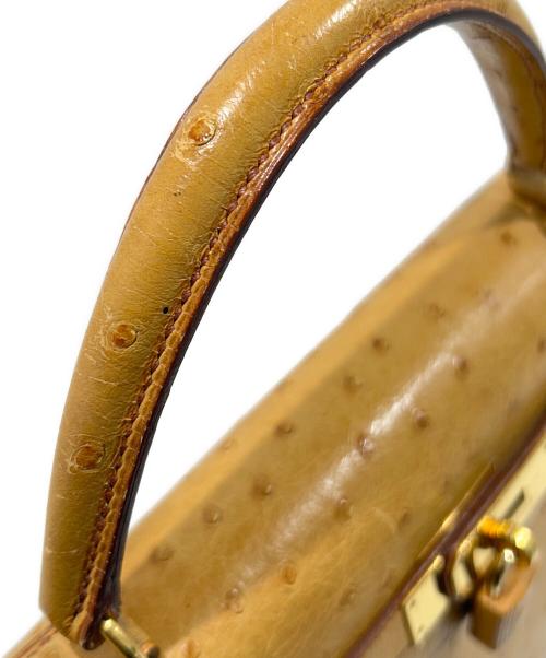 HERMES（エルメス）HERMES (エルメス) ケリー32 外縫い/チェスナッツ/ゴールド金具/オーストリッチ/〇Y刻印:1995年製 チェスナッツ サイズ:32の古着・服飾アイテム