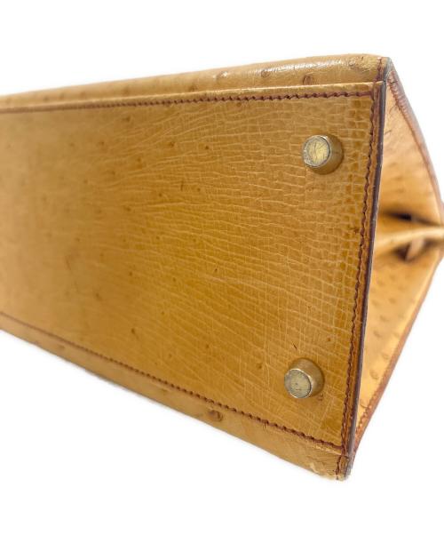 HERMES（エルメス）HERMES (エルメス) ケリー32 外縫い/チェスナッツ/ゴールド金具/オーストリッチ/〇Y刻印:1995年製 チェスナッツ サイズ:32の古着・服飾アイテム