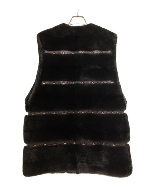 LOUIS VUITTON（ルイ ヴィトン）LOUIS VUITTON (ルイ ヴィトン) ミンク ファーベスト ブラック サイズ:34の古着・服飾アイテム