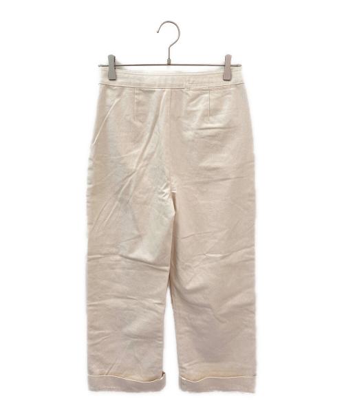 TORY BURCH（トリーバーチ）TORY BURCH (トリーバーチ) ハイライズ ワイドレッグ ジーンズ アイボリー サイズ:２の古着・服飾アイテム