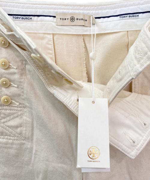 TORY BURCH（トリーバーチ）TORY BURCH (トリーバーチ) ハイライズ ワイドレッグ ジーンズ アイボリー サイズ:２の古着・服飾アイテム