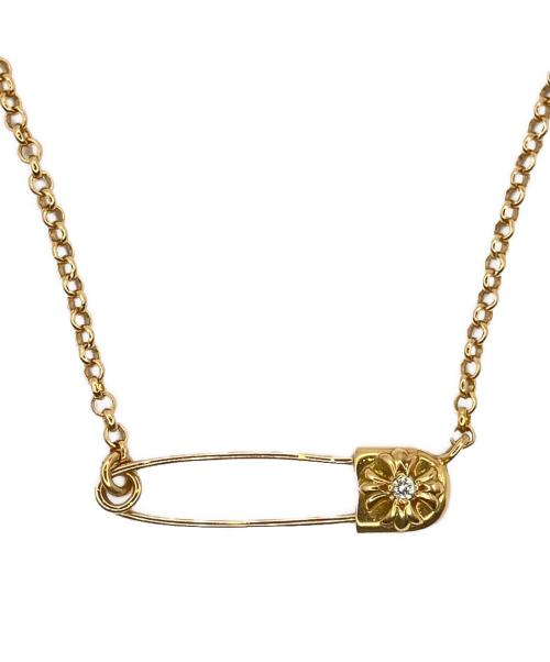 CHROME HEARTS（クロムハーツ）CHROME HEARTS (クロムハーツ) SAFETY PIN 1DIA NECKLACE(セーフティピン1ダイヤネックレス)/ロールチェーン サイズ:-の古着・服飾アイテム