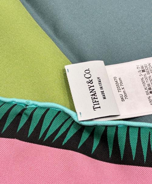 TIFFANY & Co.（ティファニー アンド コー）TIFFANY & Co. (ティファニー アンド コー) バード オン ア ロック スクエア シルクスカーフ スカイブルー サイズ:70ｘ70の古着・服飾アイテム