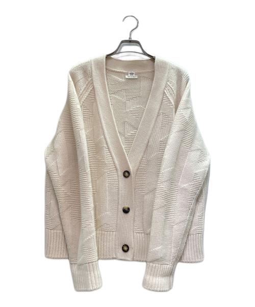 HERMES（エルメス）HERMES (エルメス) セリエボタンHジャガードニットカーディガン アイボリー サイズ:36の古着・服飾アイテム