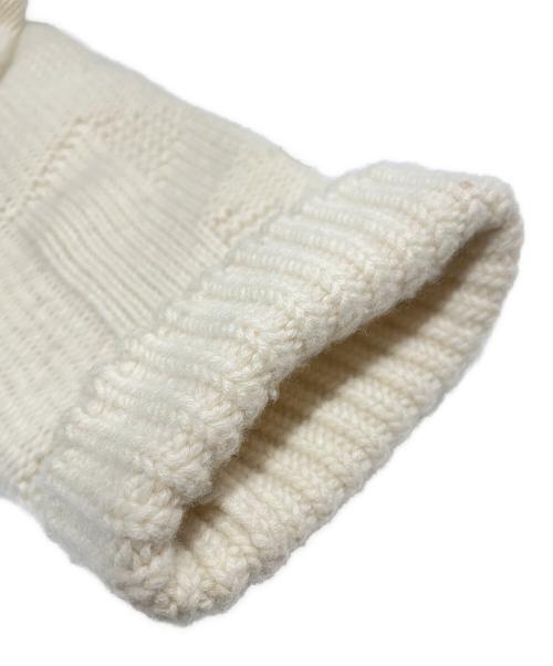 HERMES（エルメス）HERMES (エルメス) セリエボタンHジャガードニットカーディガン アイボリー サイズ:36の古着・服飾アイテム