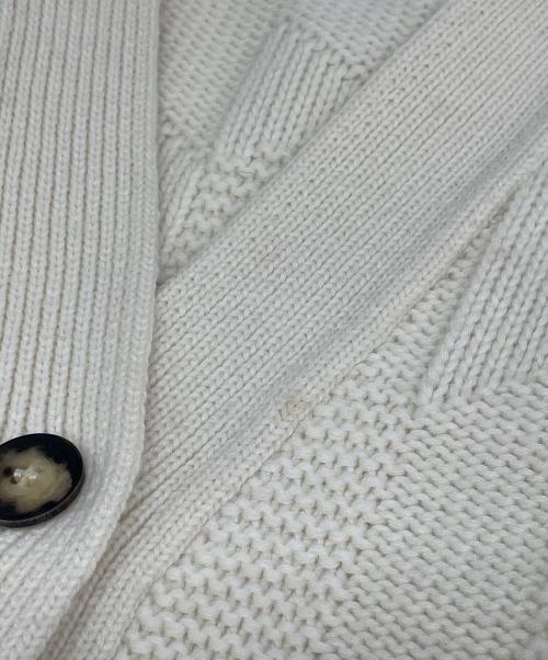 HERMES（エルメス）HERMES (エルメス) セリエボタンHジャガードニットカーディガン アイボリー サイズ:36の古着・服飾アイテム