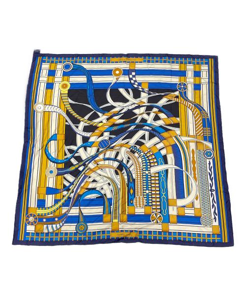 HERMES（エルメス）HERMES (エルメス) カレ 90 Voltes et Pirouettes ヴォルト エ ピルエット ネイビー サイズ:90の古着・服飾アイテム