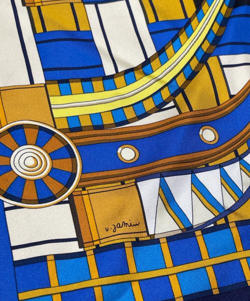 HERMES（エルメス）HERMES (エルメス) カレ 90 Voltes et Pirouettes ヴォルト エ ピルエット ネイビー サイズ:90の古着・服飾アイテム