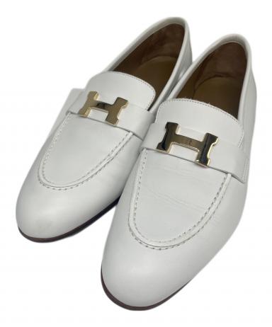 中古・古着通販】HERMES (エルメス) モカシンローファー ホワイト