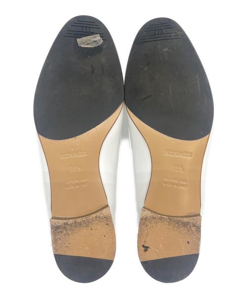 HERMES（エルメス）HERMES (エルメス) モカシンローファー ホワイト サイズ: 38 1/2の古着・服飾アイテム