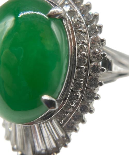 NO BRAND（ノーブランド）NO BRAND (ノーブランド) 翡翠 ダイヤ 取り巻きリング サイズ:11号の古着・服飾アイテム