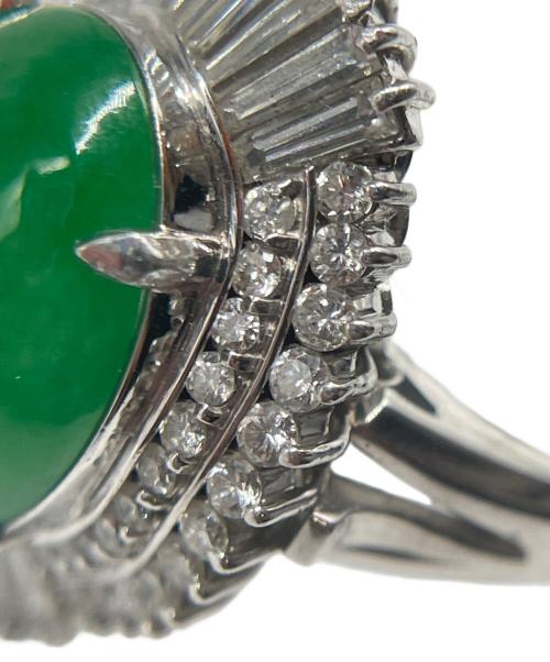 NO BRAND（ノーブランド）NO BRAND (ノーブランド) 翡翠 ダイヤ 取り巻きリング サイズ:11号の古着・服飾アイテム