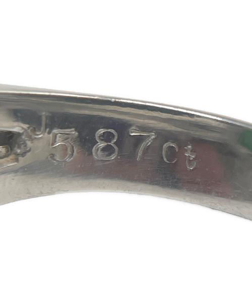 NO BRAND（ノーブランド）NO BRAND (ノーブランド) 翡翠 ダイヤ 取り巻きリング サイズ:11号の古着・服飾アイテム