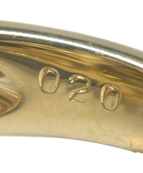 NO BRAND JEWELRY（ノーブランドジュエリー）NO BRAND JEWELRY (ノーブランドジュエリー) フラワーデザインパール×ダイヤモンドリング/K18/16.8g サイズ:12号の古着・服飾アイテム