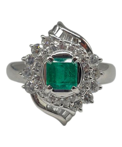 NO BRAND（ノーブランド）NO BRAND (ノーブランド) エメラルド ダイヤリング サイズ:12号の古着・服飾アイテム