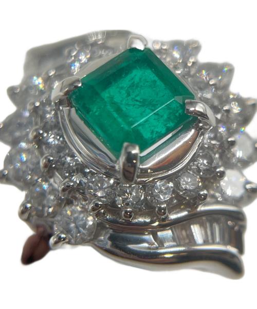 NO BRAND（ノーブランド）NO BRAND (ノーブランド) エメラルド ダイヤリング サイズ:12号の古着・服飾アイテム