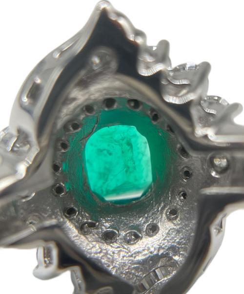 NO BRAND（ノーブランド）NO BRAND (ノーブランド) エメラルド ダイヤリング サイズ:12号の古着・服飾アイテム