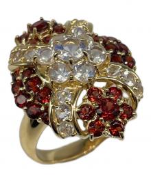 NO BRAND（ノーブランド）の古着「ブルームーンストーン ガーネット リング」